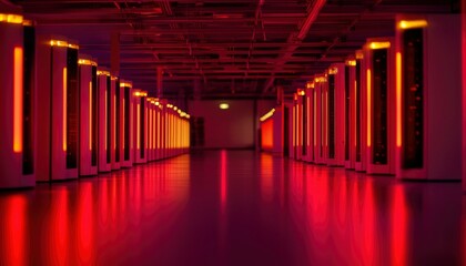 Fototapeta premium Server Room Corridor (2)