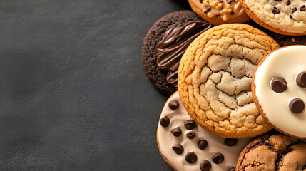 Beautiful cookies assorted close-up