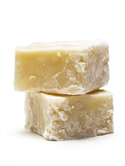 Stacking Two Blocks of Organic Shea Butter for Skin Care