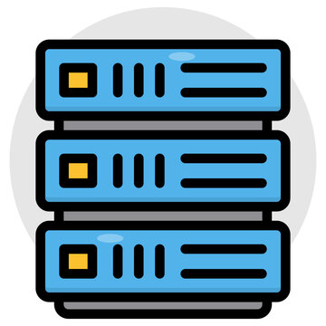 An icon design of data server 