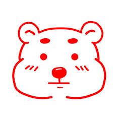 Cute white bear face with emotions drawing, Tired, love, happy, laughing, confused, annoying, angry, smile, side eyes, shy and confident face, bear brush teeth
