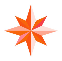 Fototapeta premium PNG Four-pointed starburst orange design pink.