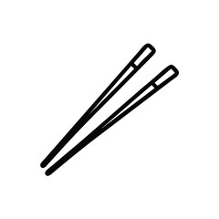Chopsticks Vector Icon Illustration Asian Cuisine Utensil Element Restaurant Symbol