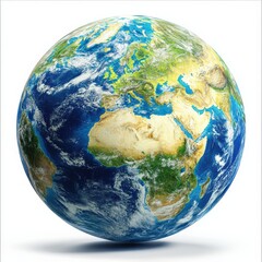 Detailed View of Earth's Continents and Oceans