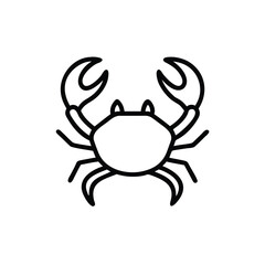 Minimalist Line Art Of Crab Illustration Ocean Wildlife Seafood Vector Design
