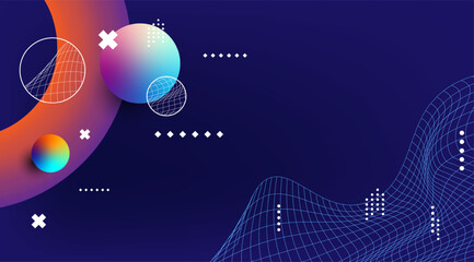 Abstract science and communication network background