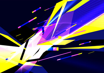Abstract fractal triangle polygon shape background