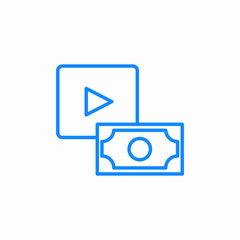 media video finances icon sign vector