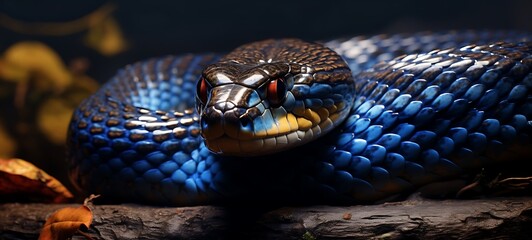 Cobra snake ready to pounce on its prey, ai generative