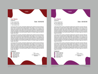 Modern Creative Corporate Business Letterhead Design, Template Layout Mockup Design