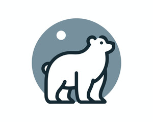 Clean and Gentle Bear Design for Kids’ Stationery