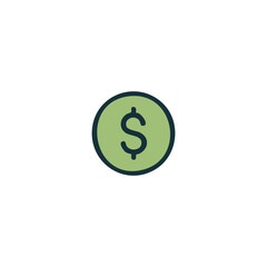 vector illustration of elements with financial symbols