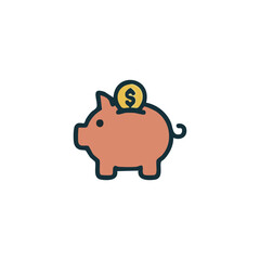 vector illustration of elements with financial symbols