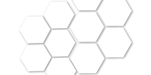 Abstract  grey and white pattern tile modern hexagon technology honeycomb texture grid pattern  vector background.