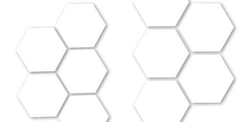 Abstract  grey and white pattern tile modern hexagon technology honeycomb texture grid pattern  vector background.