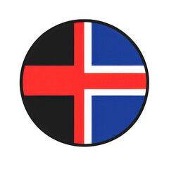 Obraz premium Illustrator country flags round Norway flag
