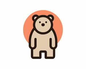 Soft Color Bear Logo for Baby and Toddler Products