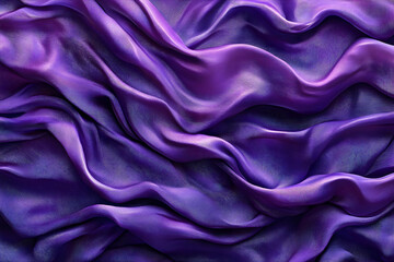 Obraz premium Elegant purple silk fabric draped in soft waves, creating a luxurious texture for backgrounds