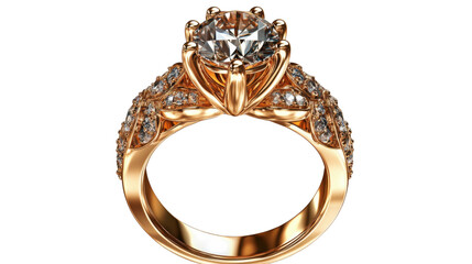 golden ring with diamonds