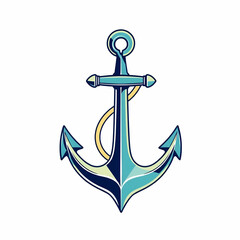 vector coptic anchor icon isolated on white background