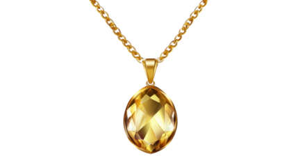 golden necklace isolated on white
