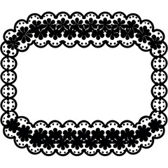 Different style lace borders icon 