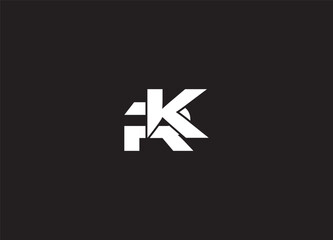 Fototapeta premium RK creative logo design and initial logo