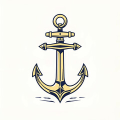 vector coptic anchor icon isolated on white background