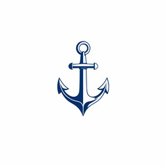 vector coptic anchor icon isolated on white background