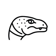 Minimalist Dinosaur Head Outline Vector Illustration Ideal For Educational And Creative Projects