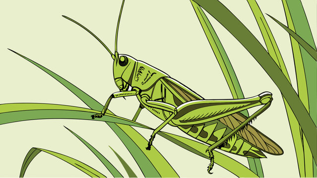 grasshopper on a leaf