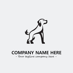 Dog illustration black and white for logo company vector image
