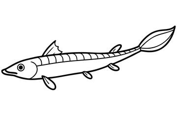 Graceful Oarfish Illustration