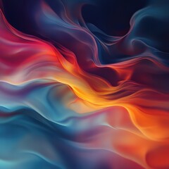 Fototapeta premium Abstract fluid dynamic forms in vibrant hues