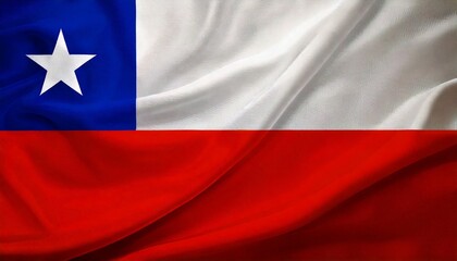 Chilean flag background with waving texture