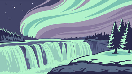 winter landscape with trees