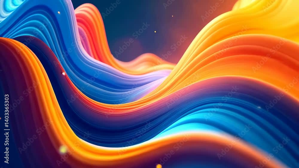 Aufkleber Hypnotic Flow of Vibrant Colors A Seamless Loop of Abstract Elegance