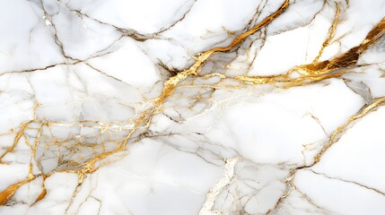 Luxury White Marble Texture with Gold Veins Elegant Interior Stone Design,Generative Ai