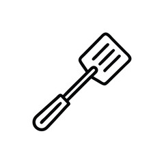 Spatula Minimalist Line Art Isolated Kitchen Utensil Icon Design Graphic