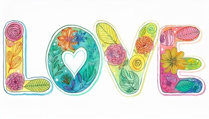 Graphic word LOVE 