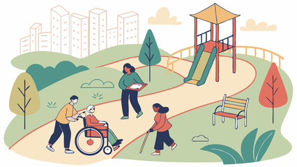 Fototapeta premium children playing in the park