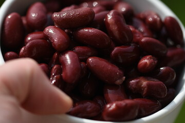 red kidney beans in a bowl