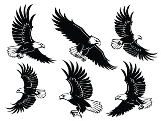 Fototapeta premium Eagle claws extended mid-dive with exaggerated speed lines and sharp focus on the eye