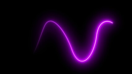 A glowing neon curved line icon, radiating in electric blue or pink. Smooth, flowing design evokes motion, flexibility, or connection—ideal for modern or artistic interfaces.