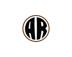 AR logo design vector template. AR