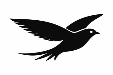 Flying Bird Silhouette Vector 