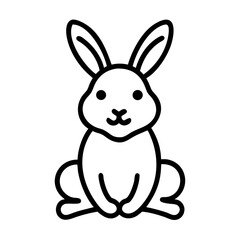 Obraz premium Cute bunny icon for Easter holiday decoration 