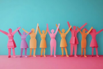 Fototapeta premium Empowered Women Celebrating Unity and Support1
