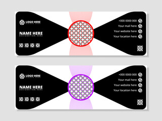 Unique email signature design by organic and ellipse shape.