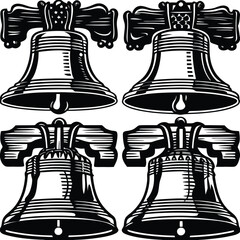 set-of-liberty-bell-silhouette-vector-image (8).eps